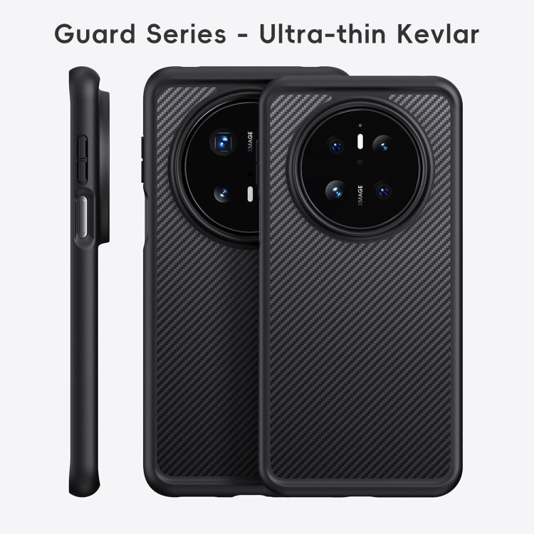 For Huawei Mate 70 Pro / 70 Pro+ Carbon Fiber Kevlar MagSafe Magnetic Phone Case - Black
