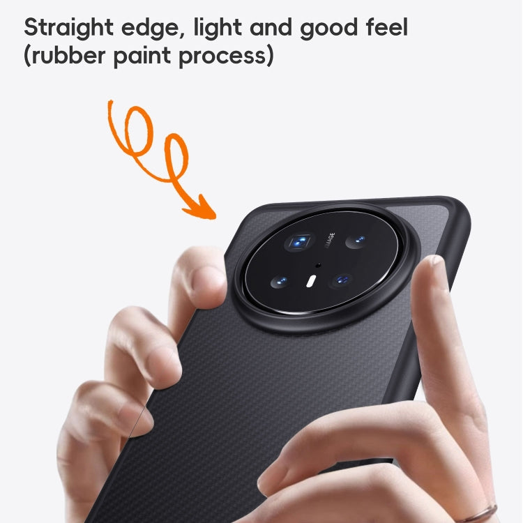 For Huawei Mate 70 Pro / 70 Pro+ Carbon Fiber Kevlar MagSafe Magnetic Phone Case - Black