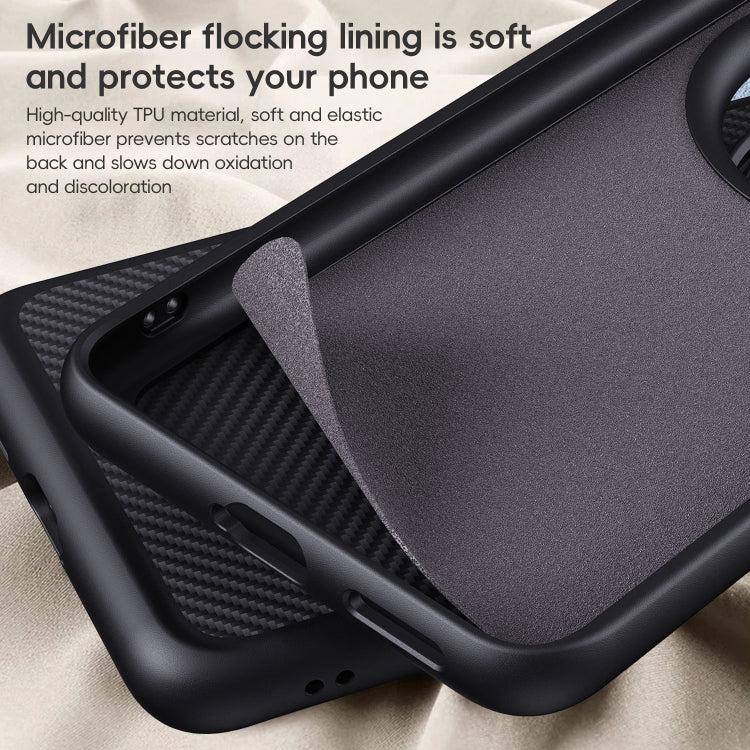 For Huawei Mate 70 Pro / 70 Pro+ Carbon Fiber Kevlar MagSafe Magnetic Phone Case - Black