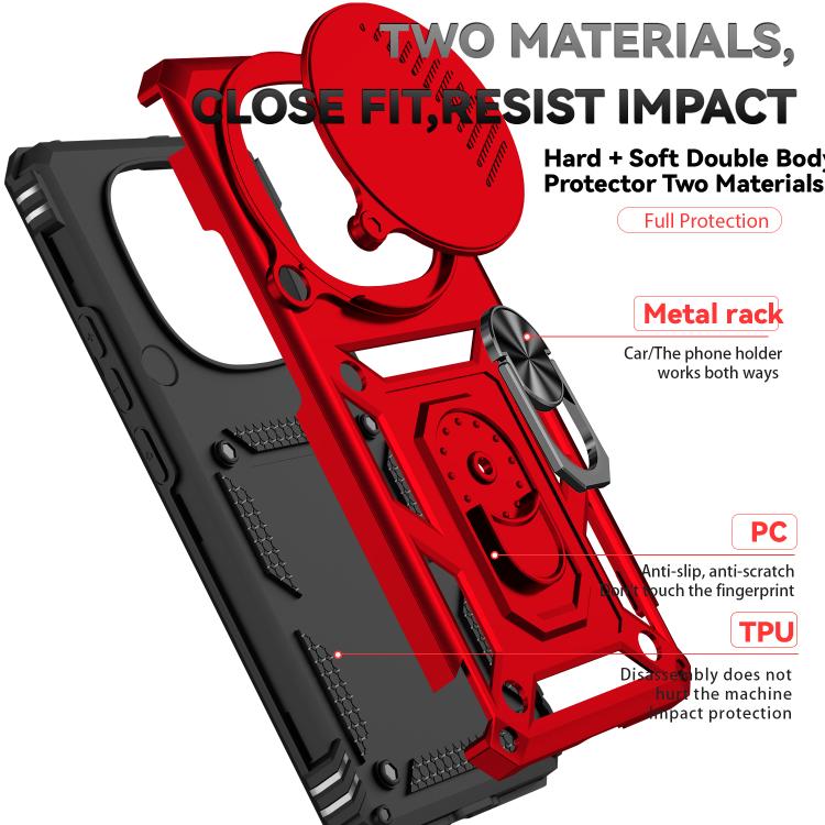 For Redmi Note 14 Pro+ 5G Global Sliding Camshield Holder Phone Case