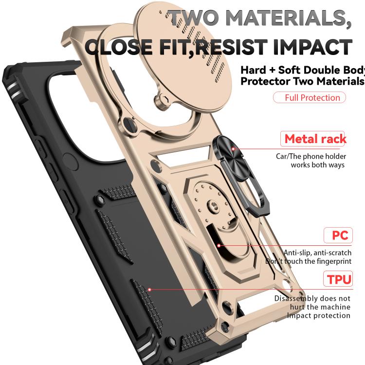For Redmi Note 14 Pro+ 5G Global Sliding Camshield Holder Phone Case
