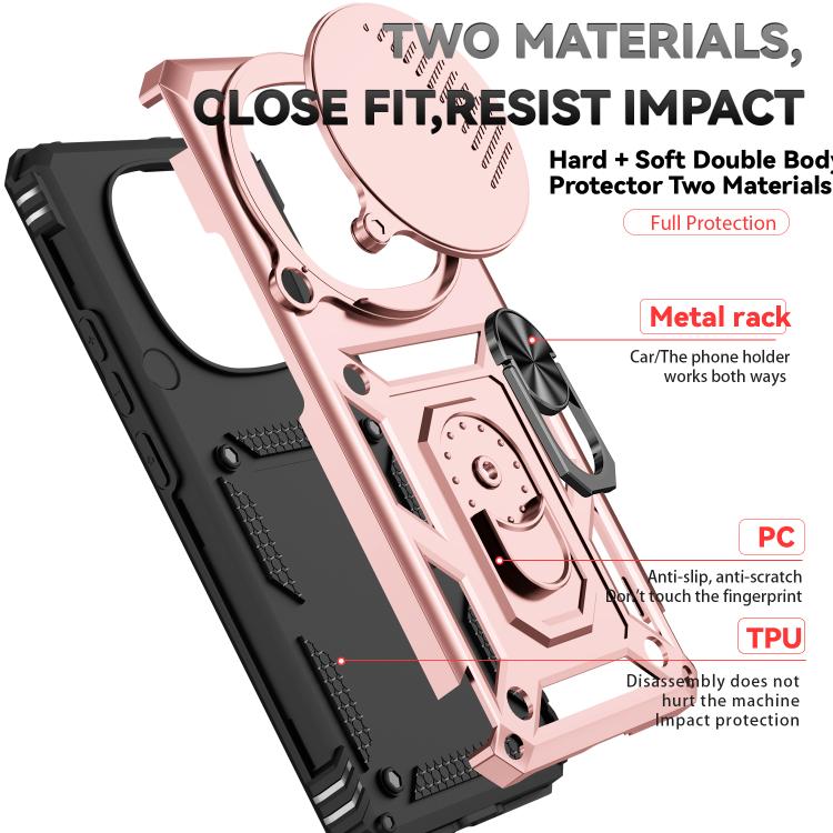 For Redmi Note 14 Pro+ 5G Global Sliding Camshield Holder Phone Case