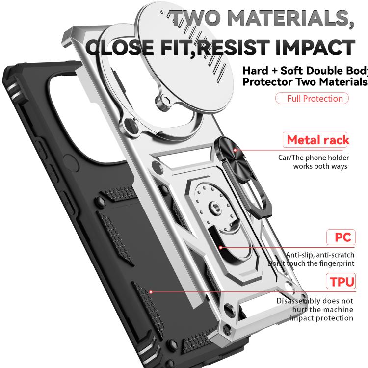 For Redmi Note 14 Pro+ 5G Global Sliding Camshield Holder Phone Case