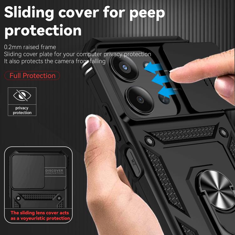 For Redmi 15C 5G / 4G EU 173mm Sliding Camshield Holder Phone Case
