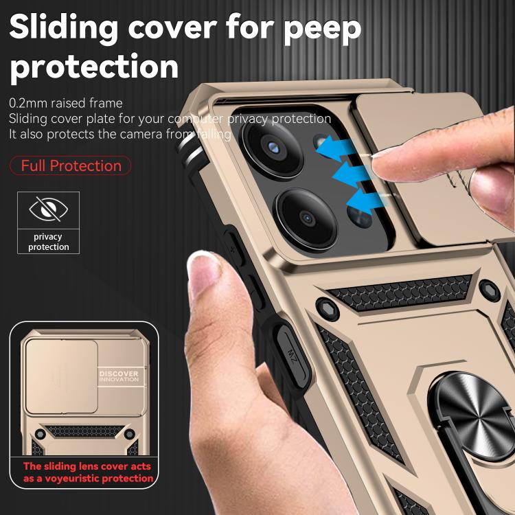 For Redmi 15C 5G / 4G EU 173mm Sliding Camshield Holder Phone Case