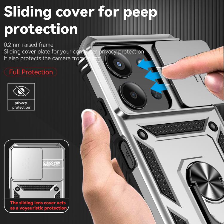 For Redmi 15C 5G / 4G EU 173mm Sliding Camshield Holder Phone Case