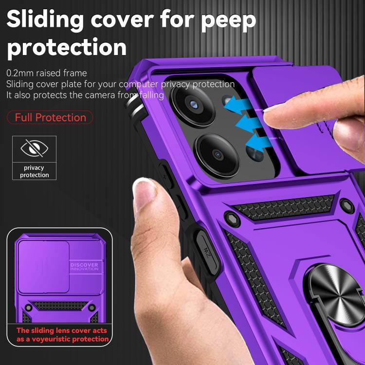 For Redmi 15C 5G / 4G EU 173mm Sliding Camshield Holder Phone Case