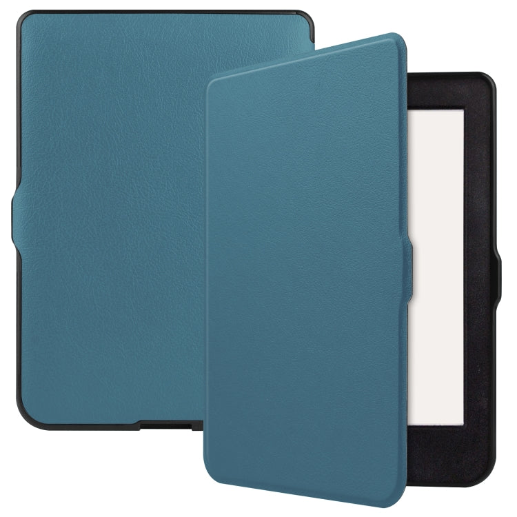 For KOBO Nia 6 inch Solid Color Horizontal Flip TPU + PU Leather Case, with Holder / Wake-up Function