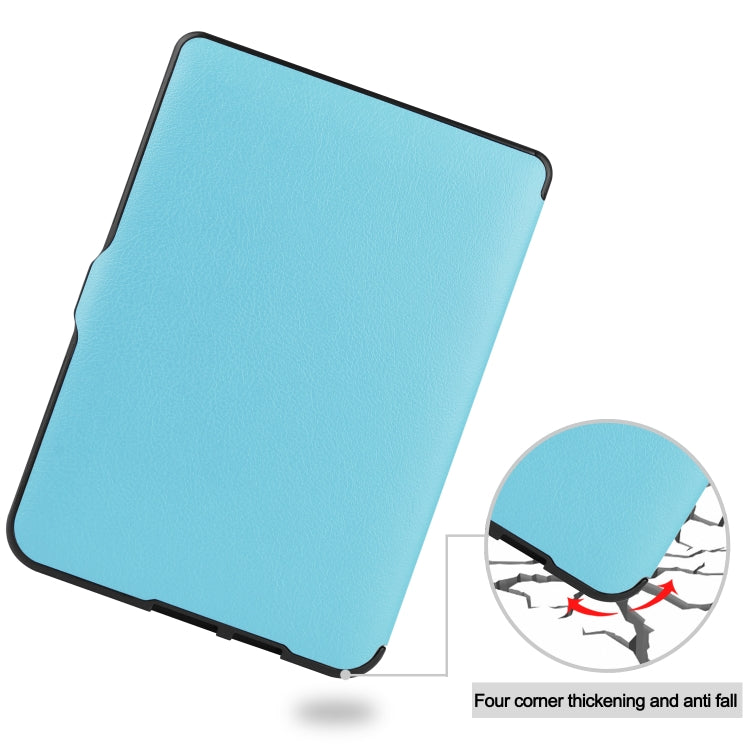 For KOBO Nia 6 inch Solid Color Horizontal Flip TPU + PU Leather Case, with Holder / Wake-up Function