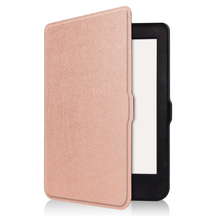 For KOBO Nia 6 inch Solid Color Horizontal Flip TPU + PU Leather Case, with Holder / Wake-up Function