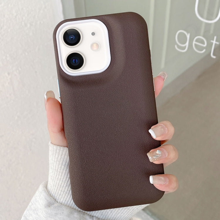 For iPhone 12 Leather Texture Phone Case