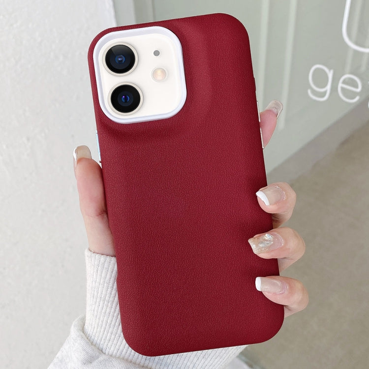 For iPhone 12 Leather Texture Phone Case