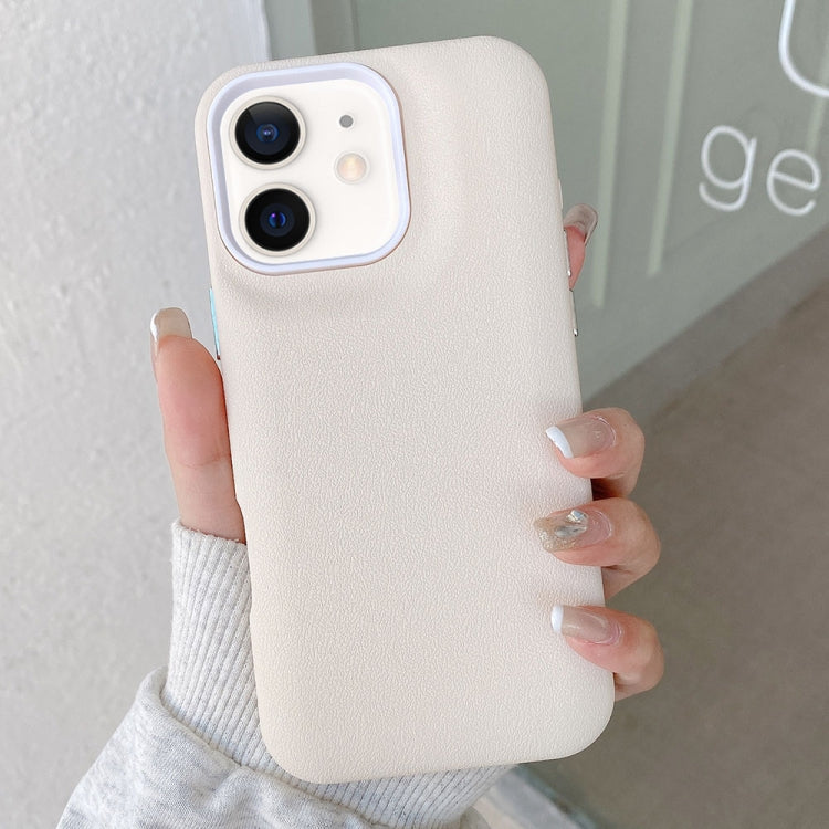 For iPhone 12 Leather Texture Phone Case