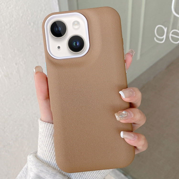 For iPhone 14 Leather Texture Phone Case