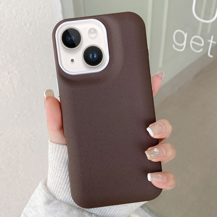 For iPhone 15 Leather Texture Phone Case