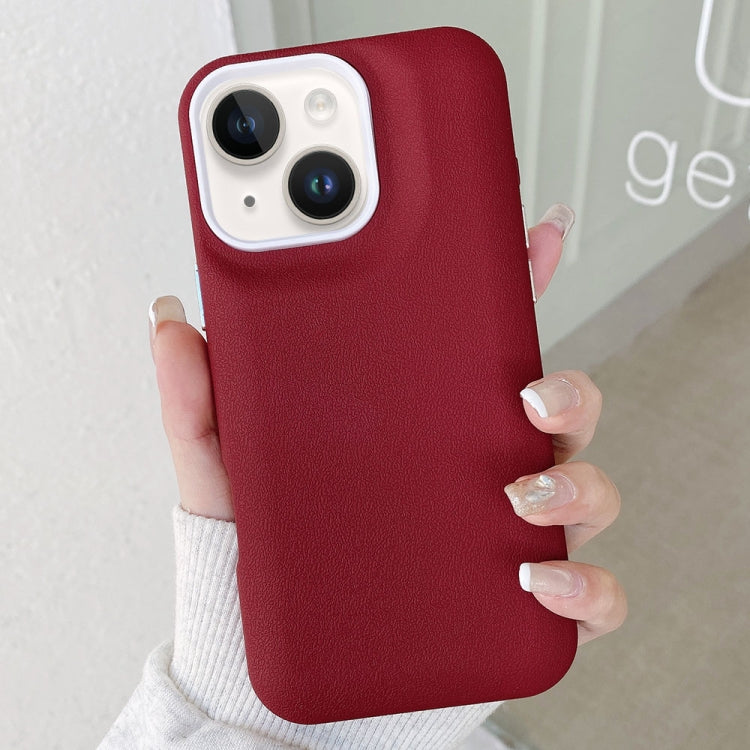 For iPhone 15 Leather Texture Phone Case