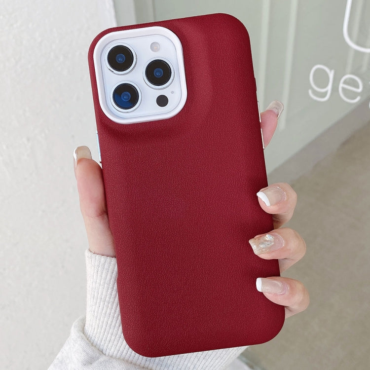 For iPhone 15 Pro Max Leather Texture Phone Case