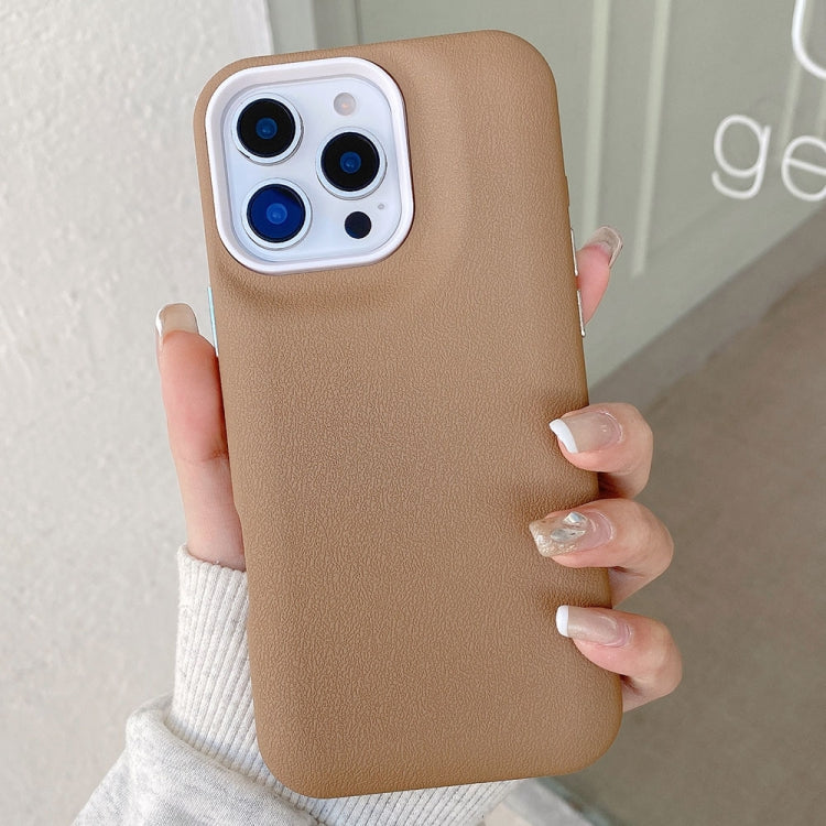 For iPhone 15 Pro Max Leather Texture Phone Case