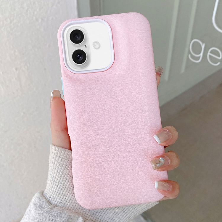 For iPhone 16 Leather Texture Phone Case