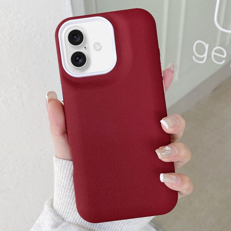 For iPhone 16 Leather Texture Phone Case