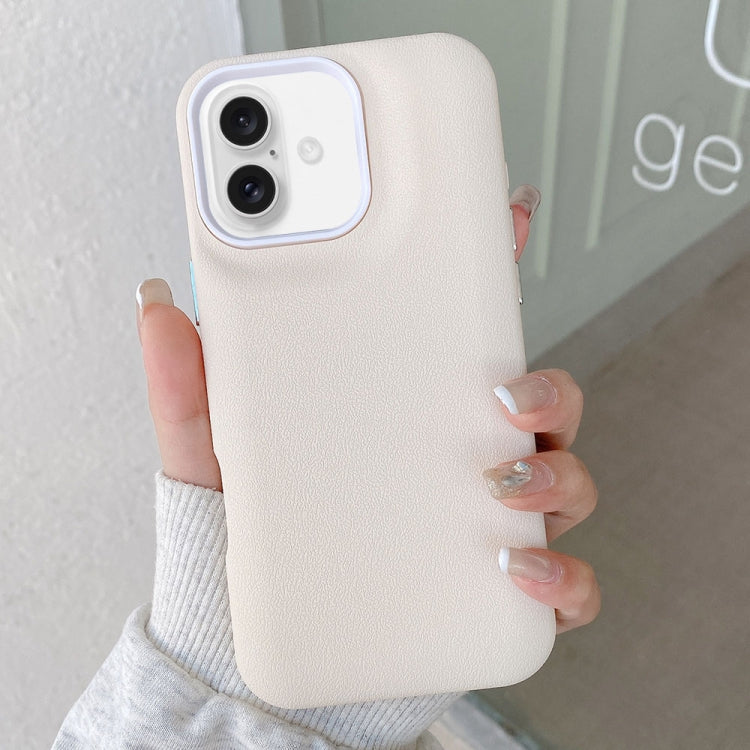 For iPhone 16 Leather Texture Phone Case