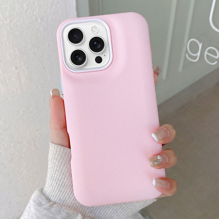 For iPhone 16 Pro Leather Texture Phone Case