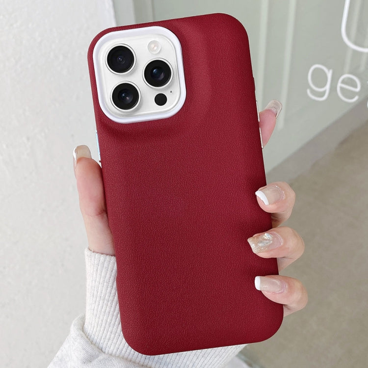 For iPhone 16 Pro Leather Texture Phone Case