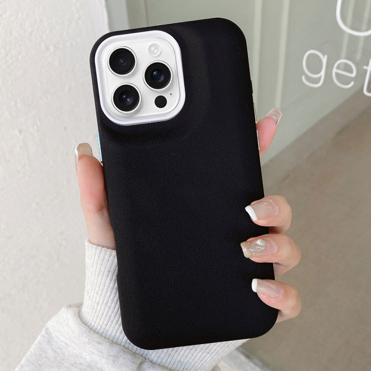 For iPhone 16 Pro Leather Texture Phone Case