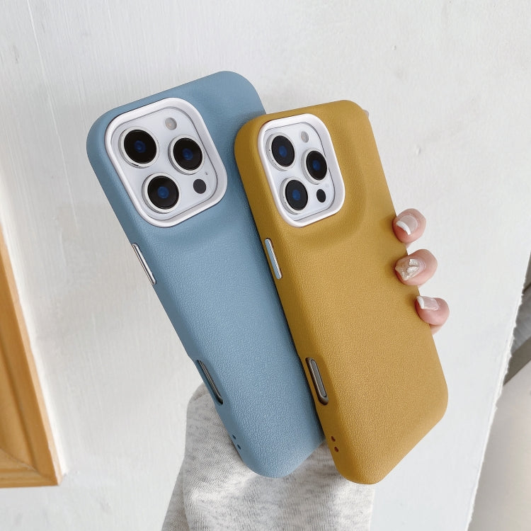 For iPhone 16 Pro Max Leather Texture Phone Case