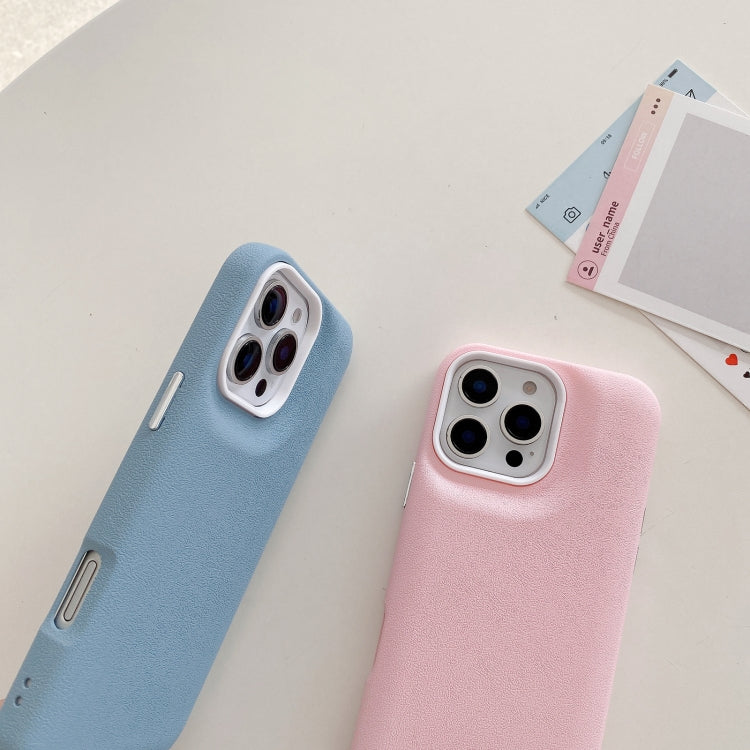 For iPhone 16 Pro Leather Texture Phone Case