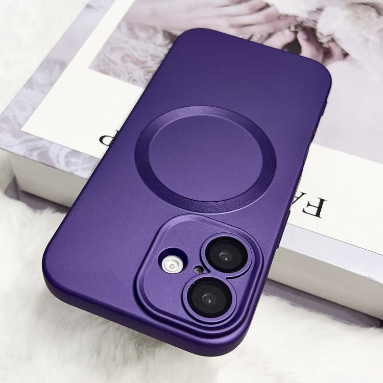 For iPhone 15 Metallic Paint CD Texture MagSafe TPU Phone Case