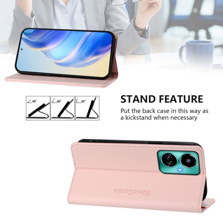 For Tecno Camon 19 / 19 Pro 5G RC01 Dual-Folded Magnetic Suction RFID Leather Phone Case