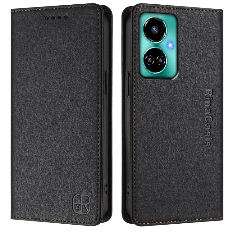 For Tecno Camon 19 / 19 Pro 5G RC01 Dual-Folded Magnetic Suction RFID Leather Phone Case
