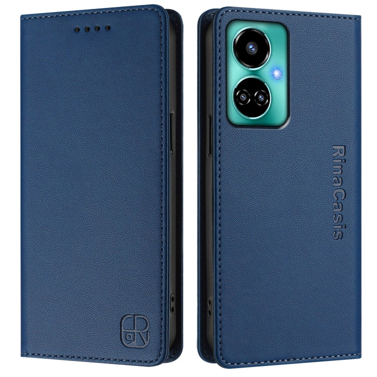For Tecno Camon 19 / 19 Pro 5G RC01 Dual-Folded Magnetic Suction RFID Leather Phone Case