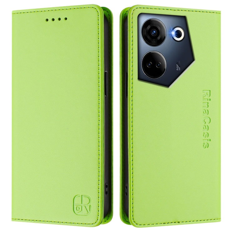 For Tecno Camon 20 4G / 20 Pro 4G RC01 Dual-Folded Magnetic Suction RFID Leather Phone Case