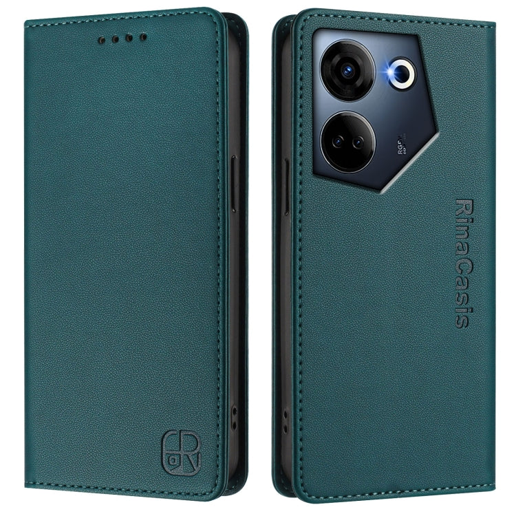 For Tecno Camon 20 4G / 20 Pro 4G RC01 Dual-Folded Magnetic Suction RFID Leather Phone Case
