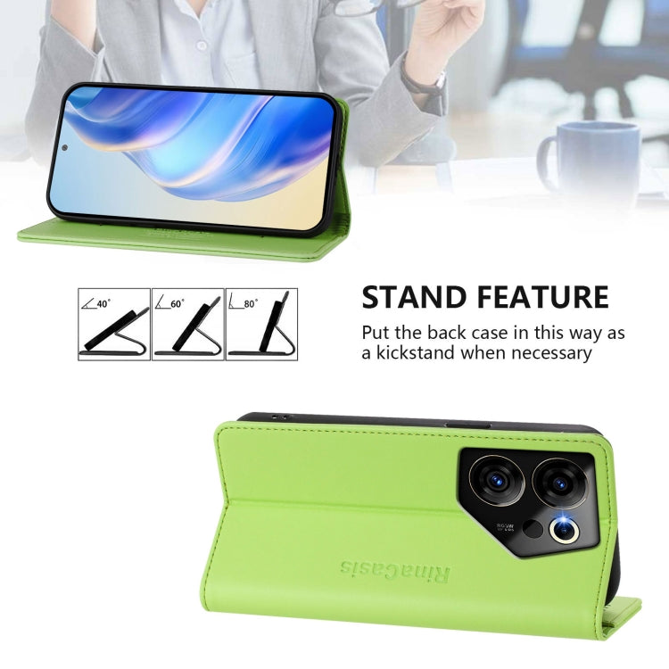 For Tecno Camon 20 Premier 5G RC01 Dual-Folded Magnetic Suction RFID Leather Phone Case