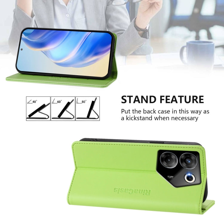 For Tecno Camon 20 Pro 5G RC01 Dual-Folded Magnetic Suction RFID Leather Phone Case