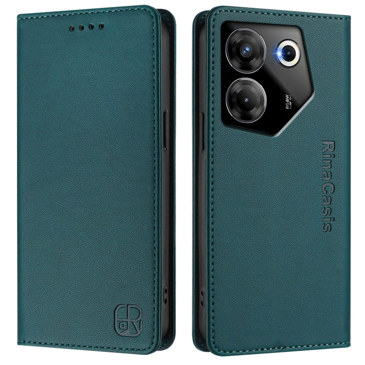 For Tecno Camon 20 Pro 5G RC01 Dual-Folded Magnetic Suction RFID Leather Phone Case