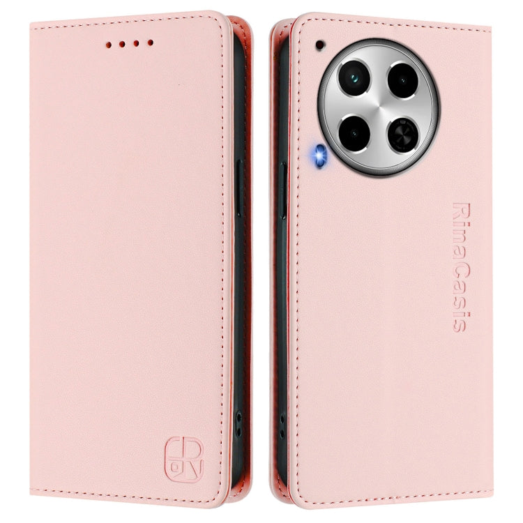 For Tecno Camon 30 4G / 5G RC01 Dual-Folded Magnetic Suction RFID Leather Phone Case