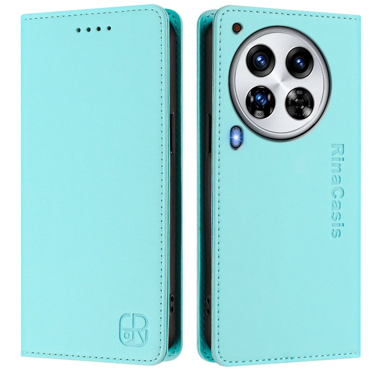 For Tecno Camon 30 Premier 5G RC01 Dual-Folded Magnetic Suction RFID Leather Phone Case