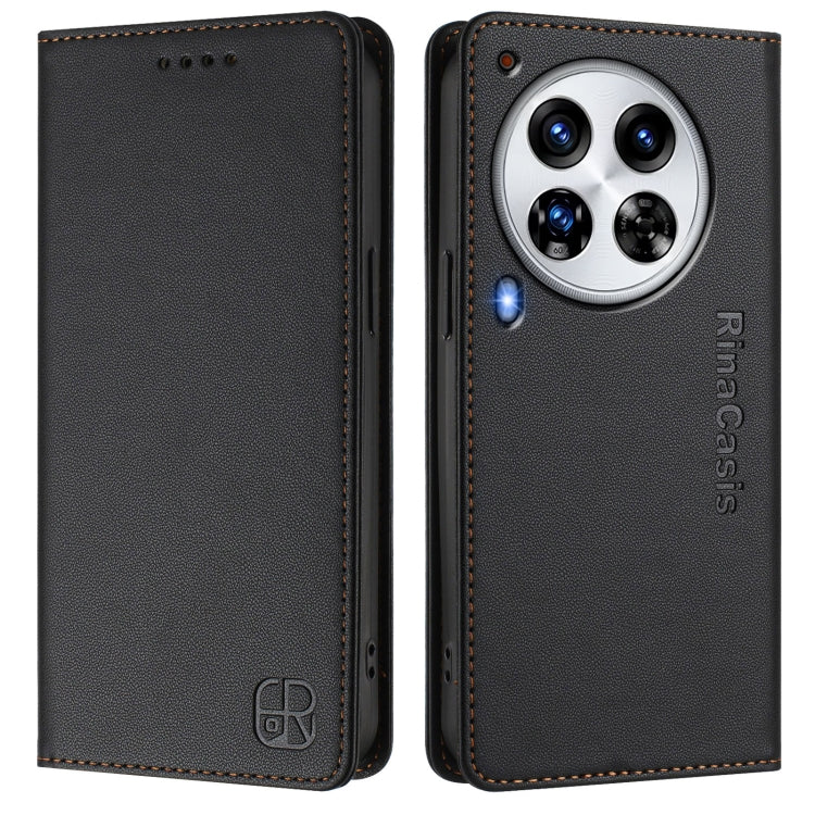 For Tecno Camon 30 Premier 5G RC01 Dual-Folded Magnetic Suction RFID Leather Phone Case
