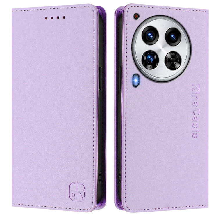 For Tecno Camon 30 Premier 5G RC01 Dual-Folded Magnetic Suction RFID Leather Phone Case