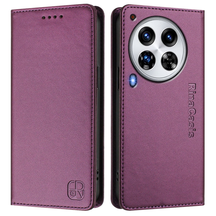 For Tecno Camon 30 Premier 5G RC01 Dual-Folded Magnetic Suction RFID Leather Phone Case