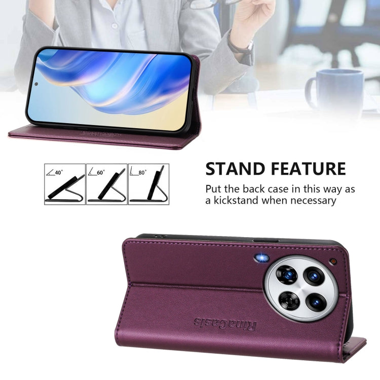 For Tecno Camon 30 Premier 5G RC01 Dual-Folded Magnetic Suction RFID Leather Phone Case
