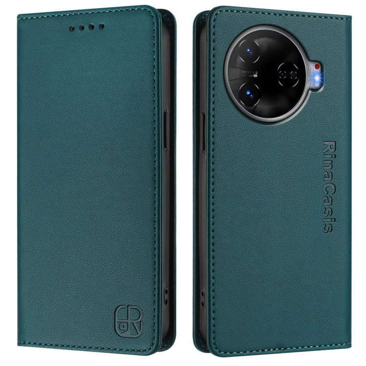 For Tecno Camon 30 Pro 5G RC01 Dual-Folded Magnetic Suction RFID Leather Phone Case