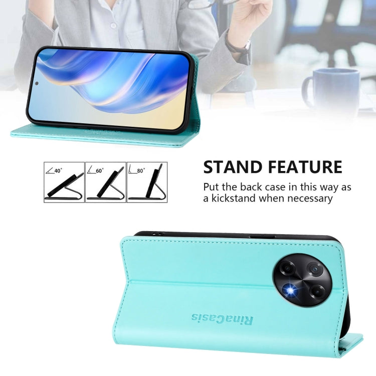 For Tecno Camon 30S / 30S Pro 5G RC01 Dual-Folded Magnetic Suction RFID Leather Phone Case