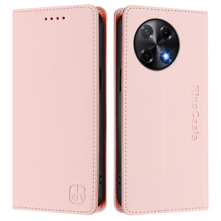 For Tecno Camon 30S / 30S Pro 5G RC01 Dual-Folded Magnetic Suction RFID Leather Phone Case