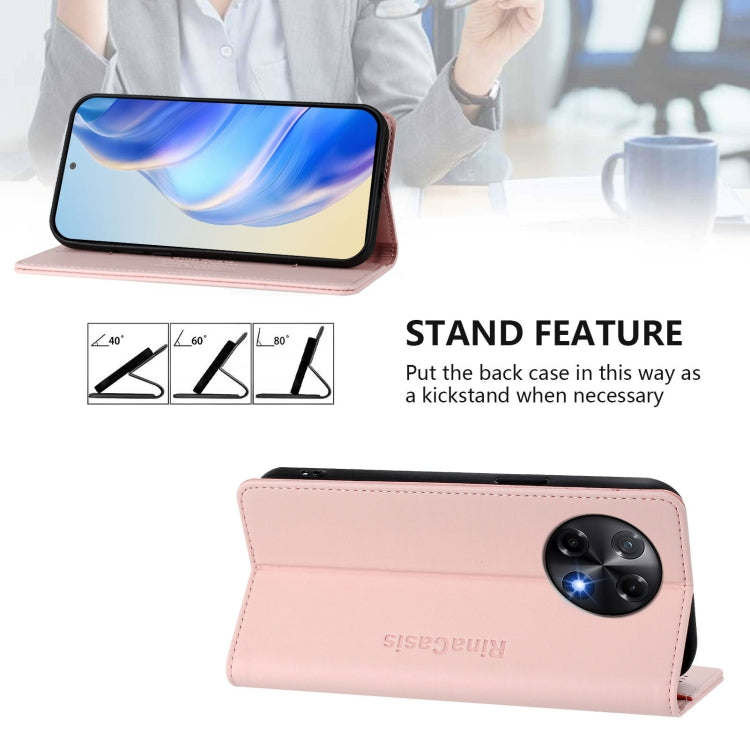 For Tecno Camon 30S / 30S Pro 5G RC01 Dual-Folded Magnetic Suction RFID Leather Phone Case
