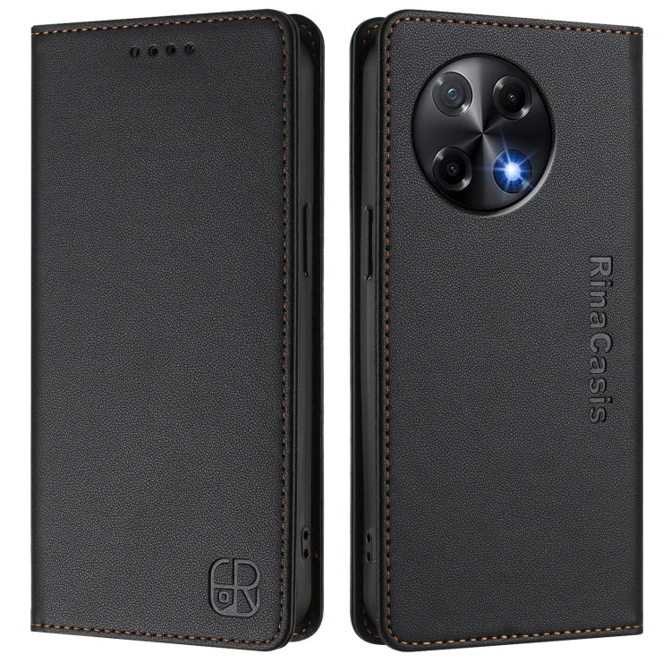 For Tecno Camon 30S / 30S Pro 5G RC01 Dual-Folded Magnetic Suction RFID Leather Phone Case